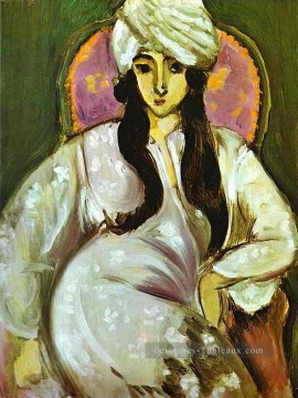 Laurette dans un Turban blanc 1916 fauve Peinture à l'huile